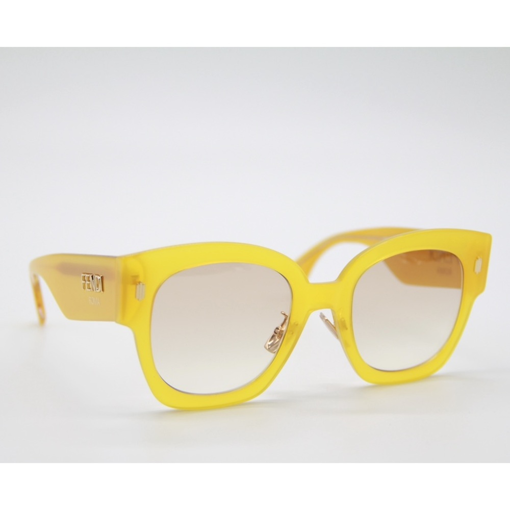 NEW FENDI FF0458/G/S 40G YELLOW SUNGLASSES FENDI FF 0458/G/S - Picture 7 of 12